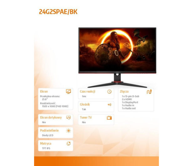 AOC 24G2SPAE/BK - 1169536 - zdjęcie 9